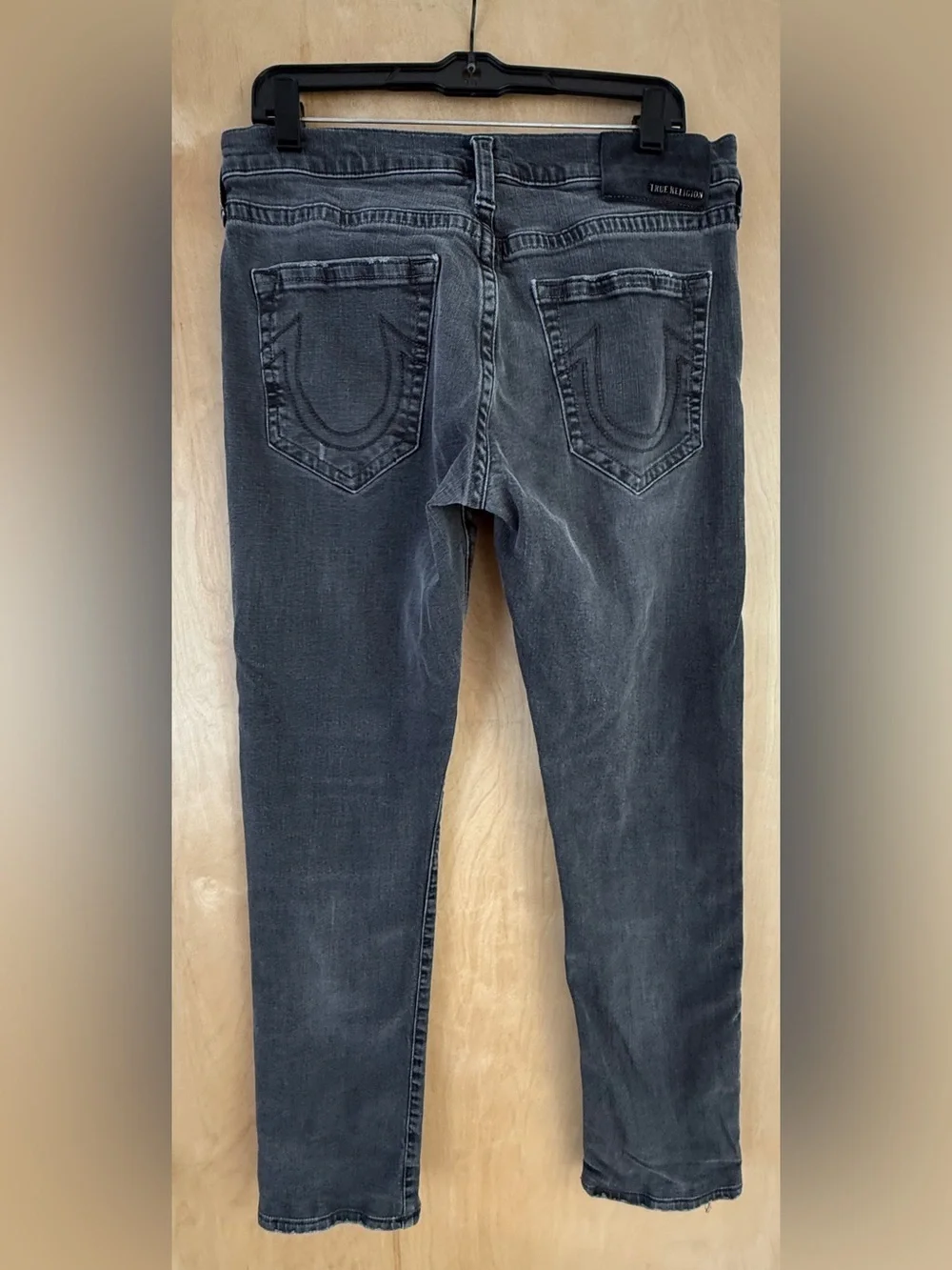 True Religion Geno Relaxed Slim Distressed Jeans Black - Size 32